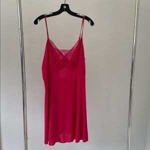 Natori Lace Bright Pink Chemise in XL